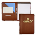 Contrast Stitch Tan Leather Padfolio